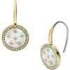 imageFossil Womens Stainless Steel DangleDrop or Hoop Earrings for WomenGold Classic MOP Disc