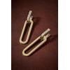 imageFossil Womens Stainless Steel DangleDrop or Hoop Earrings for WomenGold Dangle Glitz Hoop