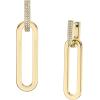 imageFossil Womens Stainless Steel DangleDrop or Hoop Earrings for WomenGold Dangle Glitz Hoop