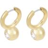 imageFossil Womens Stainless Steel DangleDrop or Hoop Earrings for WomenGold Dangle Hoop