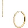 imageFossil Womens Stainless Steel DangleDrop or Hoop Earrings for WomenGold Ellis Hoop