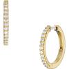 imageFossil Womens Stainless Steel DangleDrop or Hoop Earrings for WomenGold Glitz Huggie Hoop