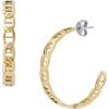 imageFossil Womens Stainless Steel DangleDrop or Hoop Earrings for WomenGold Heritage Link Hoop