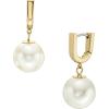 imageFossil Womens Stainless Steel DangleDrop or Hoop Earrings for WomenGold Heritage Pearl Huggie Hoop