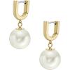 imageFossil Womens Stainless Steel DangleDrop or Hoop Earrings for WomenGold Heritage Pearl Huggie Hoop