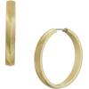 imageFossil Womens Stainless Steel DangleDrop or Hoop Earrings for WomenGold Linear Texture Large Hoop