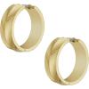 imageFossil Womens Stainless Steel DangleDrop or Hoop Earrings for WomenGold Linear Texture Small Hoop