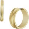 imageFossil Womens Stainless Steel DangleDrop or Hoop Earrings for WomenGold Linear Texture Small Hoop