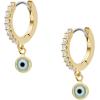 imageFossil Womens Stainless Steel DangleDrop or Hoop Earrings for WomenGold Sutton Evil Eye