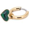 imageFossil Womens Stainless Steel DangleDrop or Hoop Earrings for WomenGoldGreen Heart