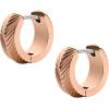 imageFossil Womens Stainless Steel DangleDrop or Hoop Earrings for WomenRose Gold Linear Hoop