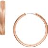 imageFossil Womens Stainless Steel DangleDrop or Hoop Earrings for WomenRose Gold Linear Texture Large Hoop