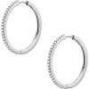 imageFossil Womens Stainless Steel DangleDrop or Hoop Earrings for WomenSilver Ellis Hoop