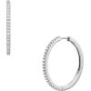 imageFossil Womens Stainless Steel DangleDrop or Hoop Earrings for WomenSilver Ellis Hoop