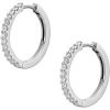 imageFossil Womens Stainless Steel DangleDrop or Hoop Earrings for WomenSilver Ellis Sterling Hoop