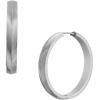 imageFossil Womens Stainless Steel DangleDrop or Hoop Earrings for WomenSilver Linear Texture Large Hoop