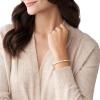 imageFossil Womens Stainless Steel GoldTone Bangle BraceletGold Star Glitz Bangle
