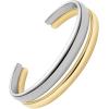 imageFossil Womens Stainless Steel GoldTone Bangle BraceletGoldSilver Ellis Bangle