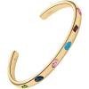 imageFossil Womens Stainless Steel GoldTone Bangle BraceletGoldStone