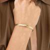 imageFossil Womens Stainless Steel GoldTone Bangle BraceletHarlow Gold Linear Bangle