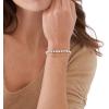 imageFossil Womens Stainless Steel GoldTone Beaded BraceletGoldHowlite