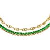 imageFossil Womens Stainless Steel GoldTone Beaded BraceletHeritage Green Chain