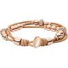 imageFossil Womens Stainless Steel and Genuine Leather Bracelet for WomenRose Gold GlitzTan