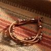 imageFossil Womens Stainless Steel and Genuine Leather Bracelet for WomenRose Gold GlitzTan