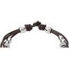 imageFossil Womens Stainless Steel and Genuine Leather Bracelet for WomenSilver GlitzDark Brown