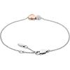 imageFossil Womens Sterling Silver or SilverTone Stainless Steel Chain Bracelet for WomenSilver Rose Gold Heart