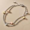 imageFossil Womens Sterling Silver or SilverTone Stainless Steel Chain Bracelet for WomenSilver TriTone Heart