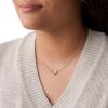 imageFossil Womens Sterling Silver or SilverTone Stainless Steel Pendant Chain Necklace for WomenSilver TriTone Heart