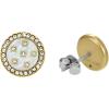 imageFossil Womens Sterling Silver or Stainless Steel Stud Earrings for WomenGold Classic MOP Disc