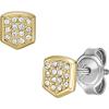 imageFossil Womens Sterling Silver or Stainless Steel Stud Earrings for WomenGold Glitz Heritage Crest