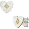 imageFossil Womens Sterling Silver or Stainless Steel Stud Earrings for WomenGold Mother of Pearl Heart