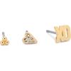 imageFossil Womens Sterling Silver or Stainless Steel Stud Earrings for WomenGold XO Heart Set