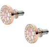 imageFossil Womens Sterling Silver or Stainless Steel Stud Earrings for WomenRose Gold Mosaic Disc