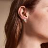 imageFossil Womens Sterling Silver or Stainless Steel Stud Earrings for WomenSilver Glitz Heart