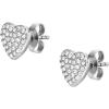 imageFossil Womens Sterling Silver or Stainless Steel Stud Earrings for WomenSilver Glitz Heart
