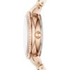 imageFossil Womens Virginia Quartz Stainless Steel ThreeHand WatchRose GoldHorn Acetate