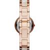 imageFossil Womens Virginia Quartz Stainless Steel ThreeHand WatchRose GoldHorn Acetate