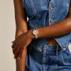 imageFossil Womens Virginia Quartz Stainless Steel ThreeHand WatchSilverPink