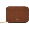 imageFossil Logan Zip Card Case Black with KeychainBrown