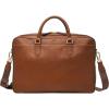 imageFossil Mens Asher Leather Messenger Laptop BagAsher Brown Leather