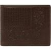 imageFossil Mens Derrick RFIDBlocking Leather Bifold Wallet with Flip ID Window for MenBrown Bandana