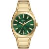 imageFossil Mens Everett Quartz Stainless Steel ThreeHand WatchGoldGreen