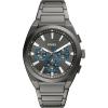 imageFossil Mens Everett Quartz Stainless Steel ThreeHand WatchGunmetal Chrono