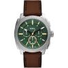 Brown Leather/Silver/Green Brown Leather/Silver/Green