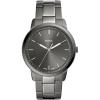 imageFossil Mens Minimalist Quartz Stainless Steel and Leather ThreeHand WatchSmoke Gray