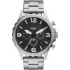 imageFossil Mens Nate Quartz Stainless Steel Chronograph WatchSilverBlack